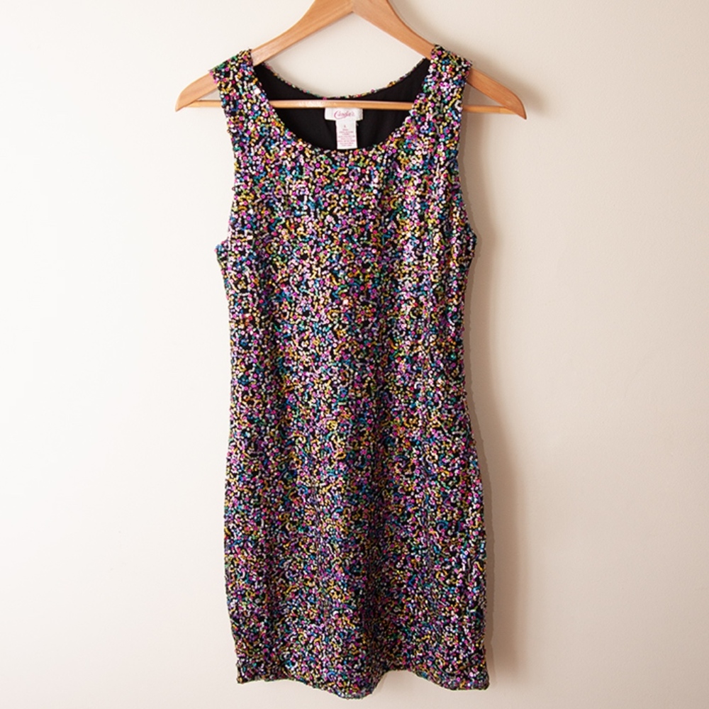 Candie's Multi Color sequin dress